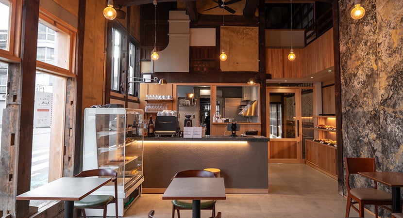 愛知・犬山市のパンとエスプレッソと犬山城の店内